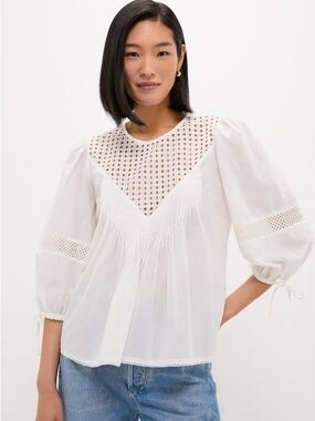 Tuckernuck White Bella Blouse Size Large NWT in White
